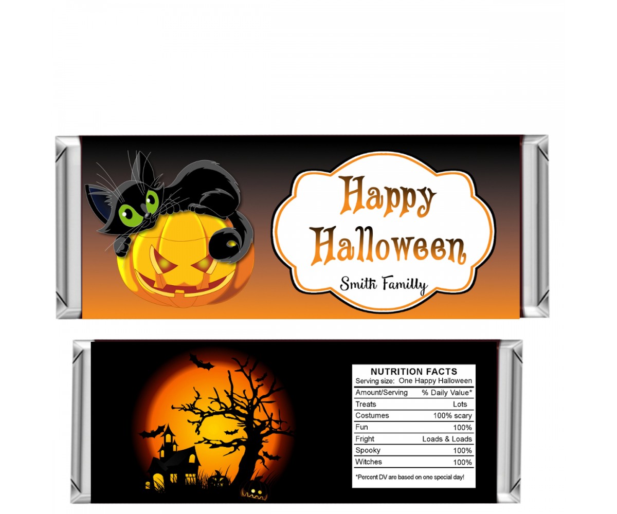 Halloween Candy Bar Wrappers, design 01